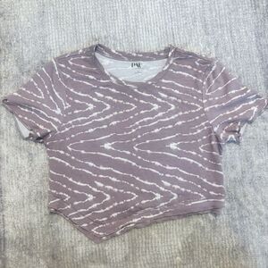 PacSun Purple Tie Dye Asymmetrical Crop Top Medium